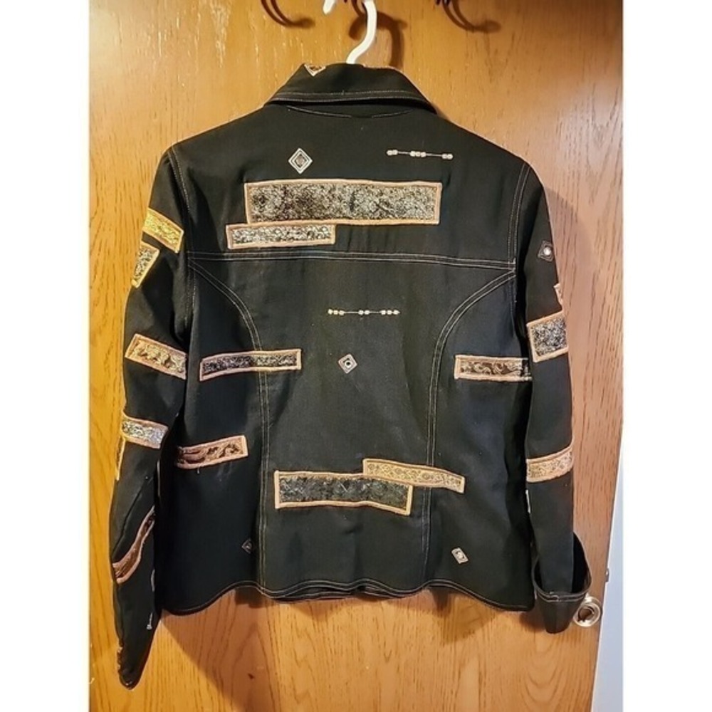 YAK MAGIK Nepal Mixed Materil Denim Jacket Sz‎ L one of a kind - Picture 2 of 6